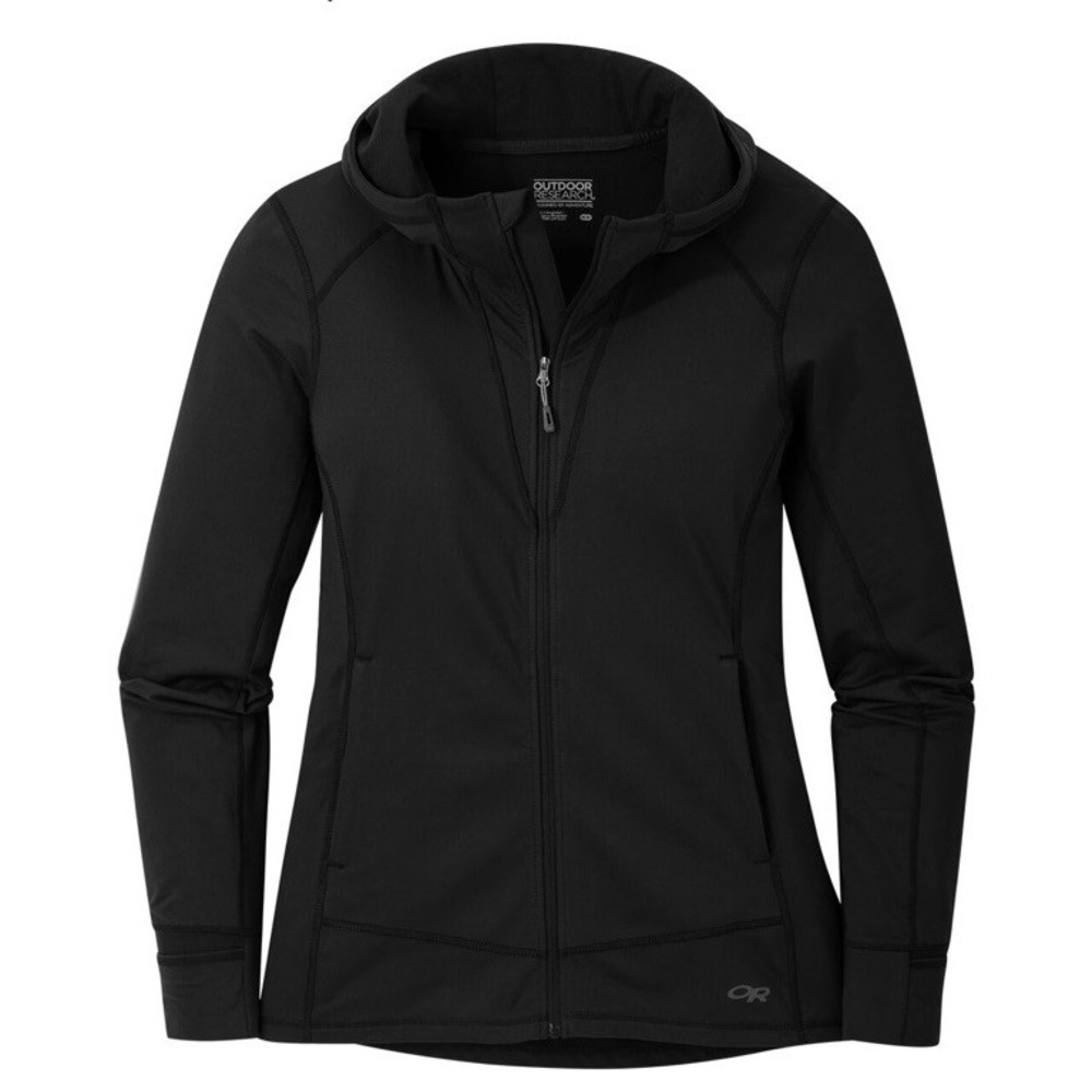 Outdoor Research Womens Melody Full Zip Hoodie ActiveTemp Jacket Black Size S